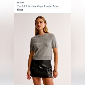 Abercrombie & Fitch Scarlett Vegan Leather Mini Skort L